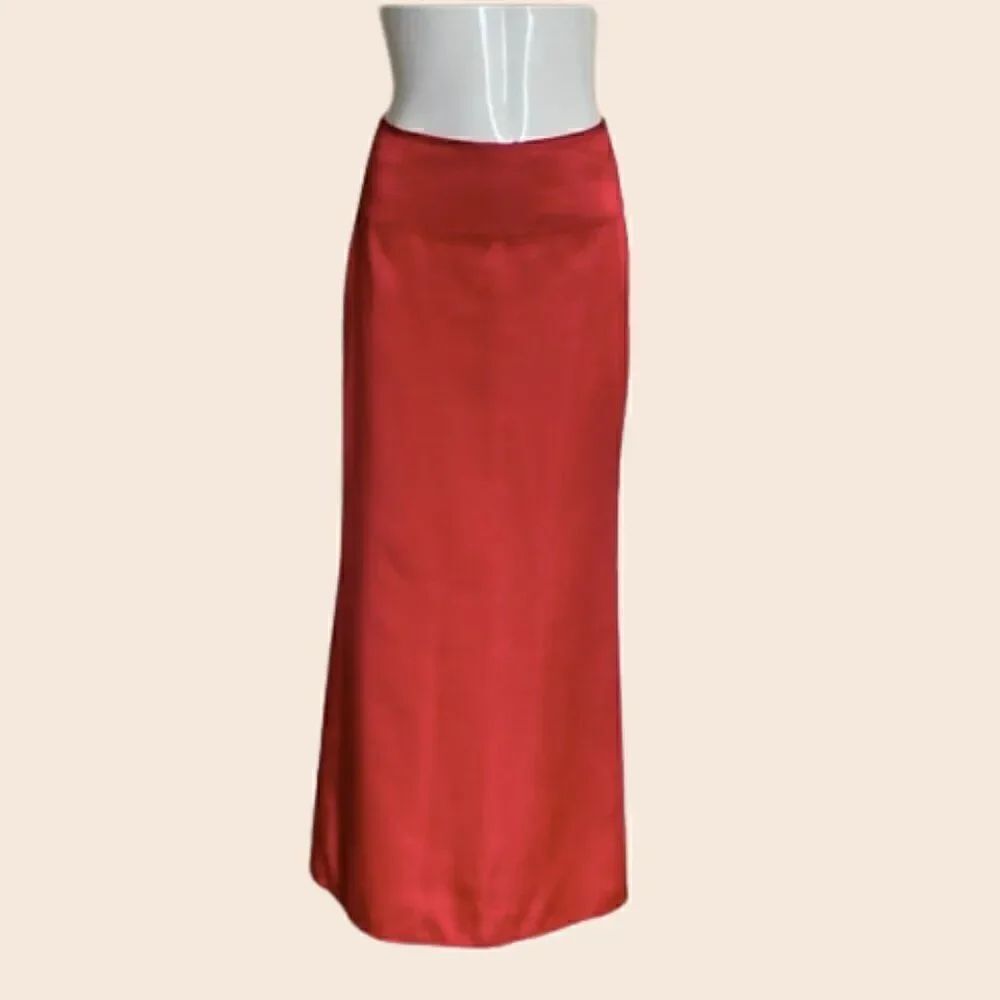 Adolfo Dominguez Formal Red Evening Skirt Size 38,